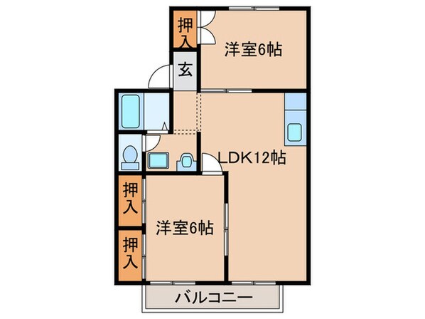 ファミール高畑Aの物件間取画像